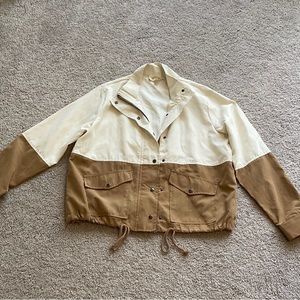 Women Medium Jacket Brown Lightweight Windbreaker